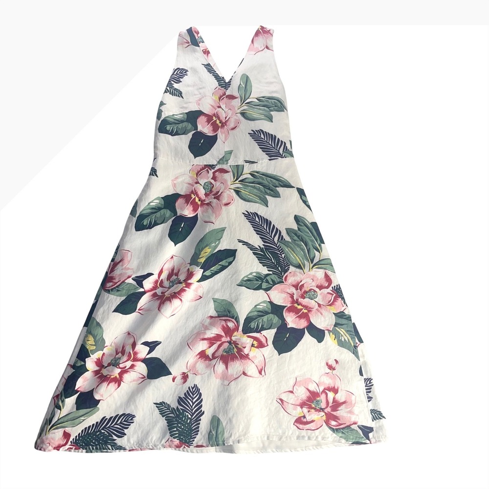 Banana Republic Floral Midi Dress Tropical Cottagecore Resortcore Soft Summer‎